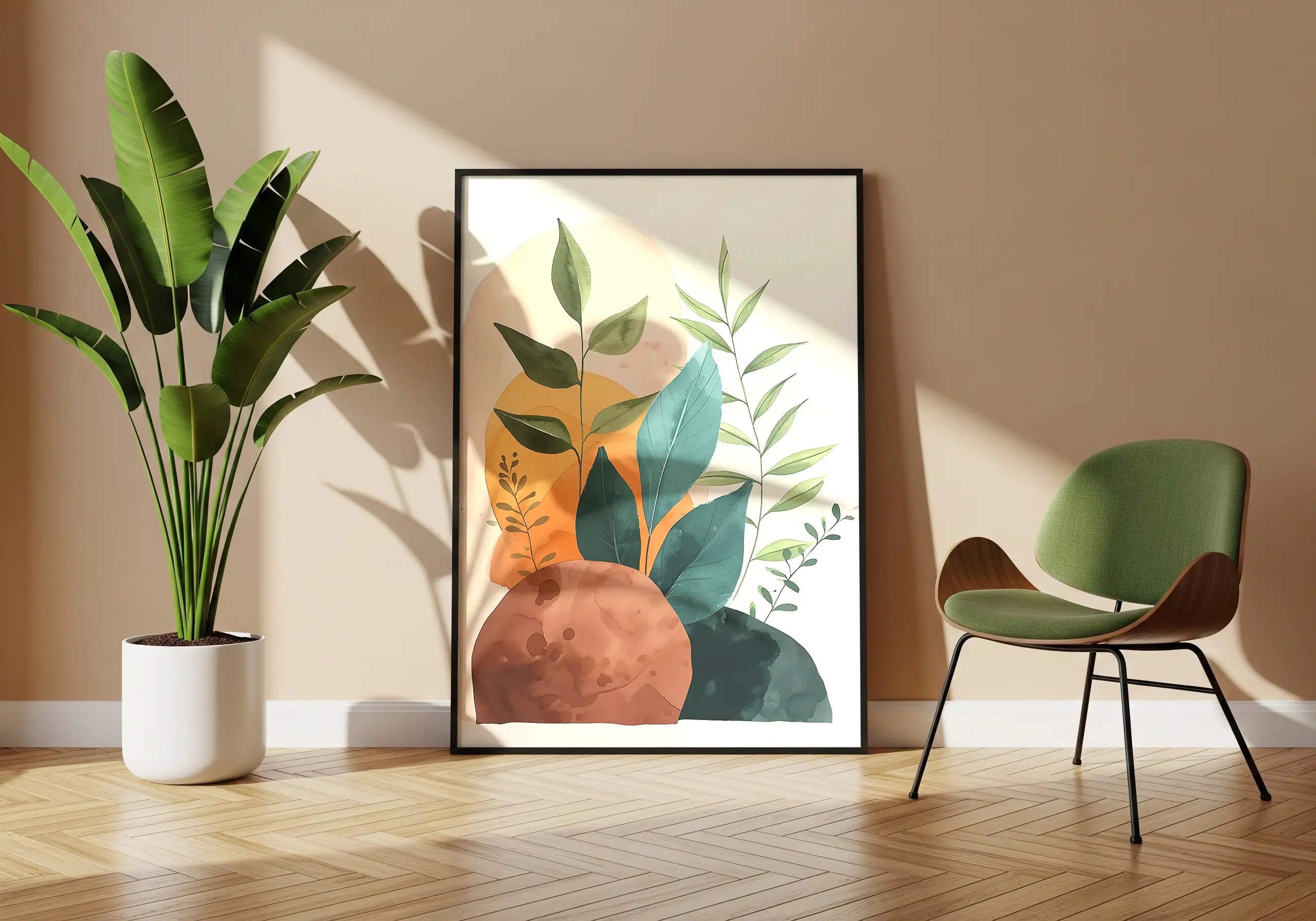 פוסטר לתליה | Oil paint leaves