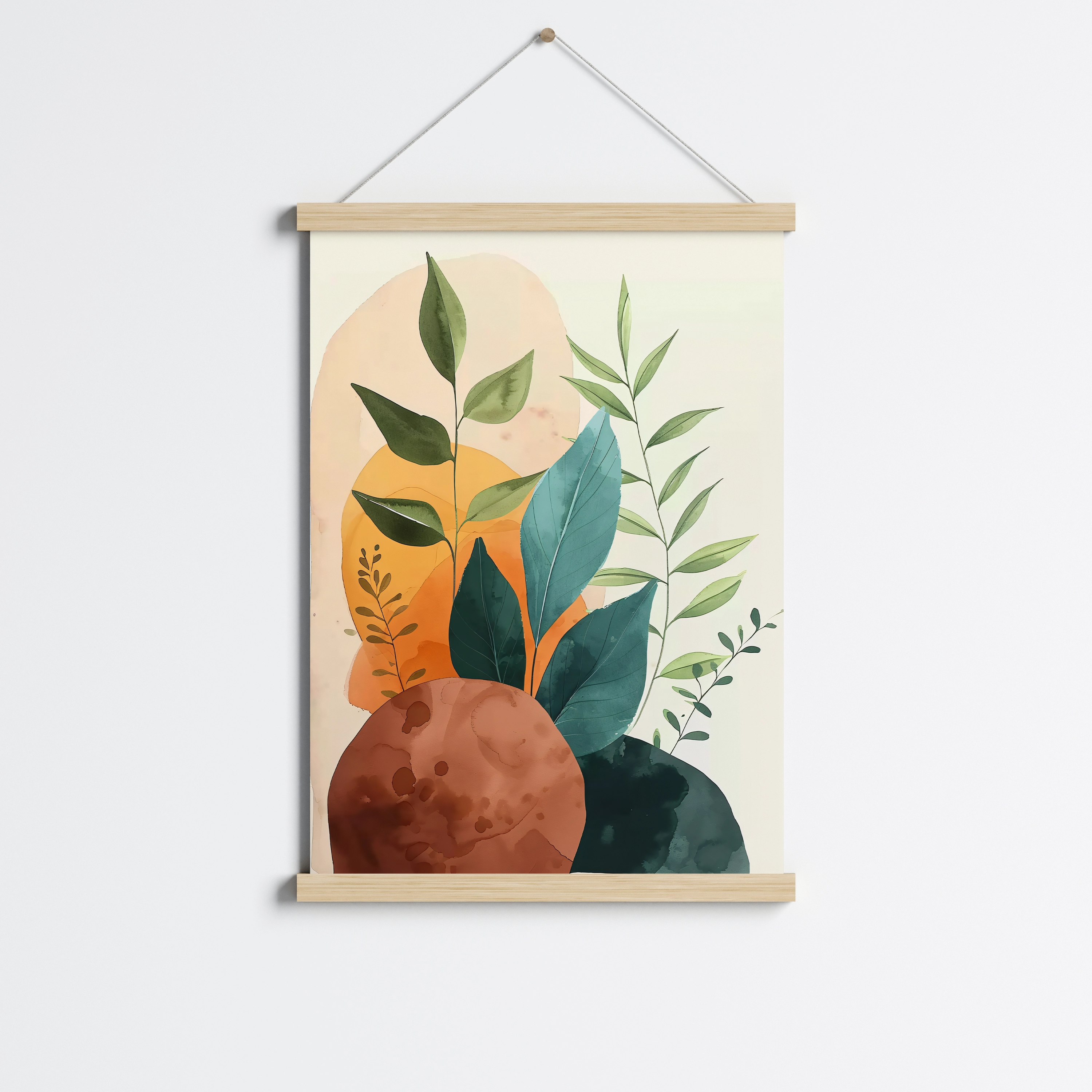 פוסטר לתליה | Abstract art leaves