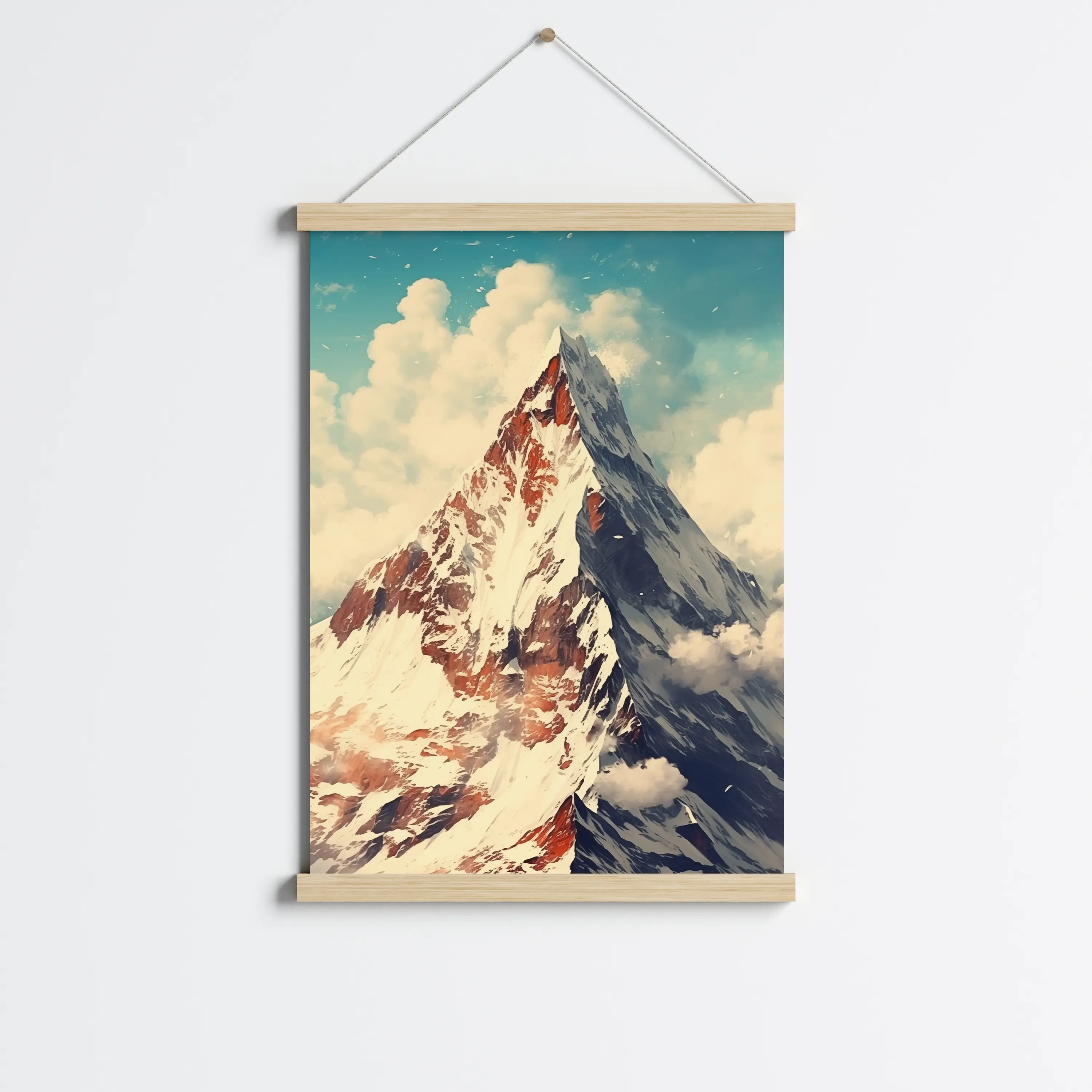 פוסטר לתליה | Abstract art mountain