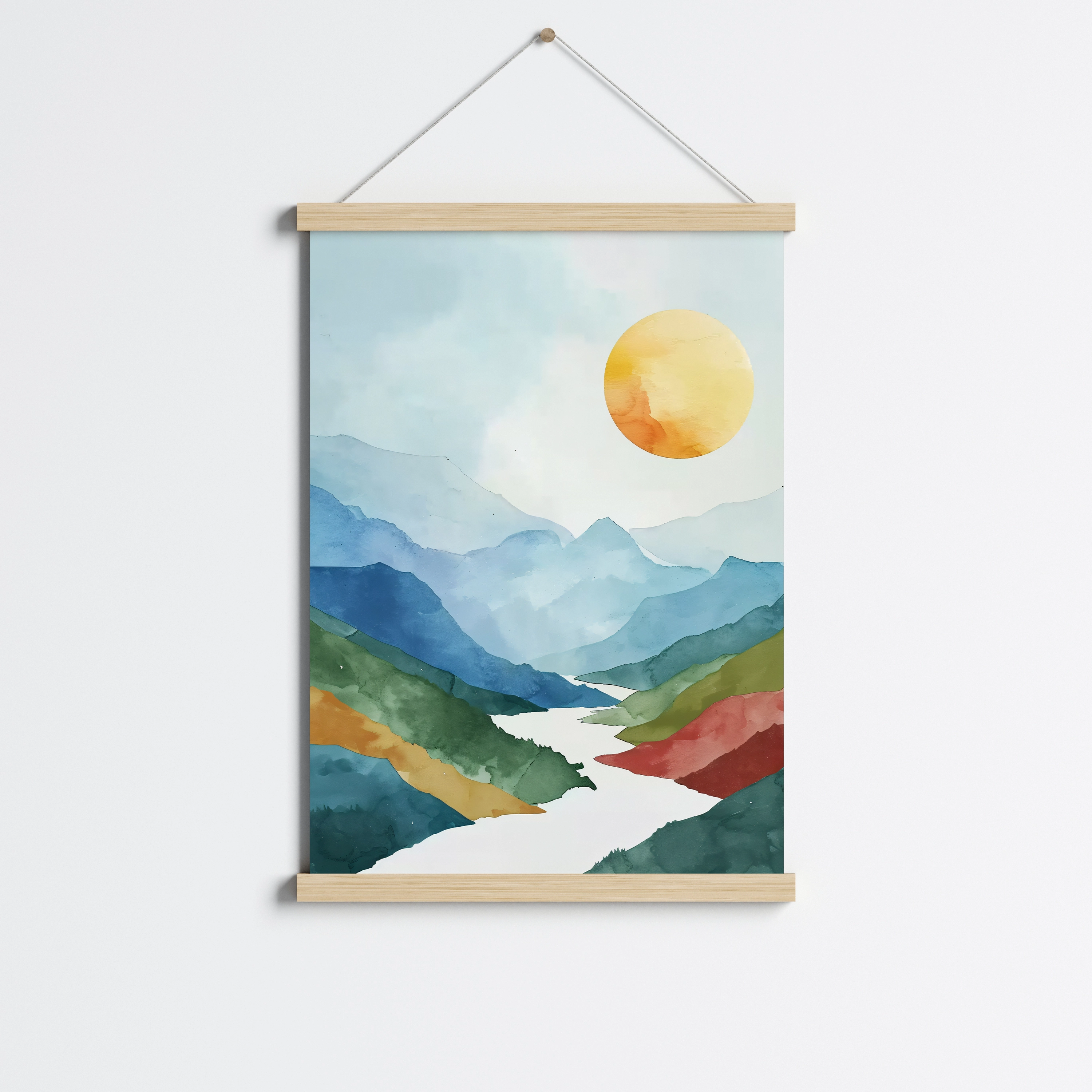 פוסטר לתליה | Abstract art sun path