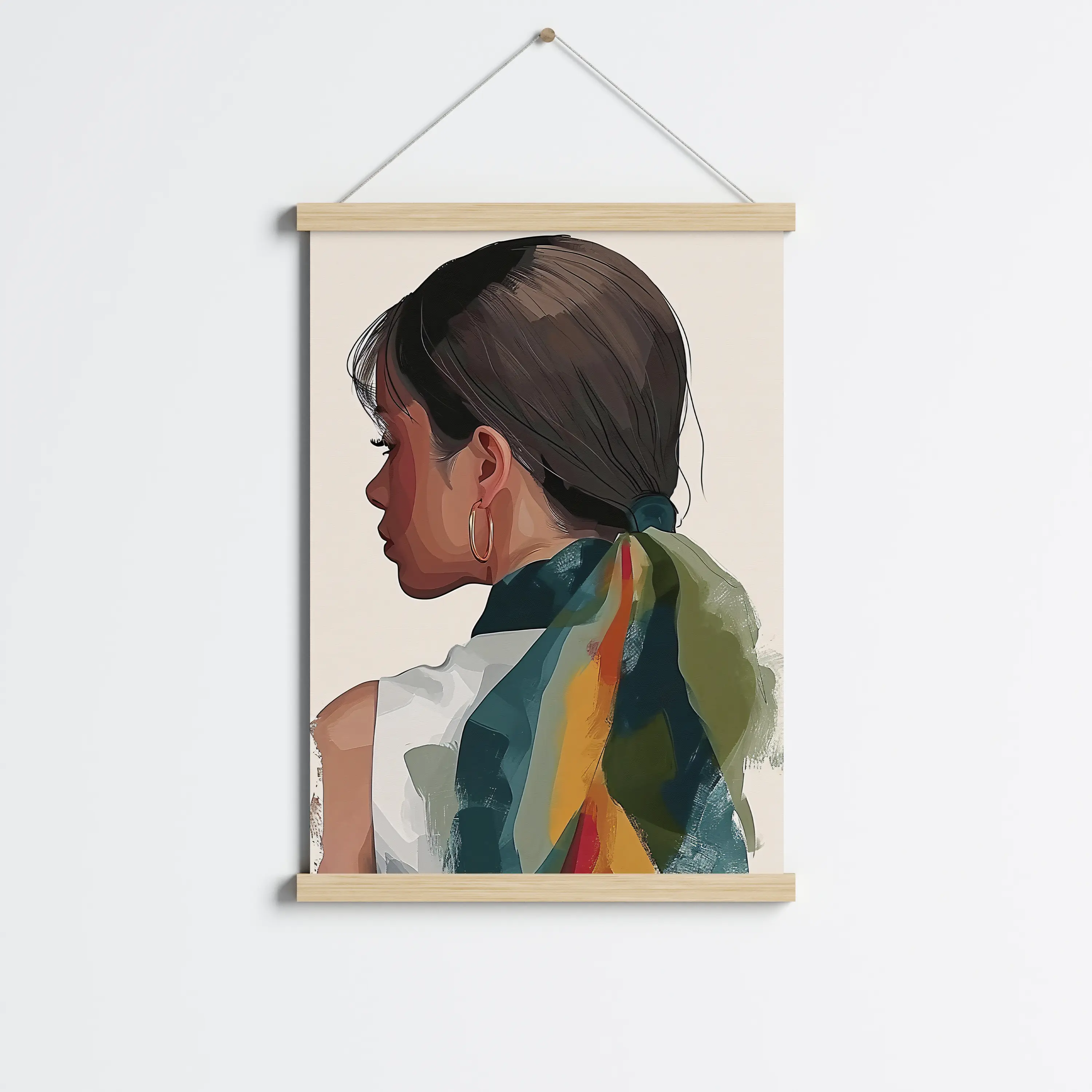 פוסטר לתליה | Abstract art mysterious girl