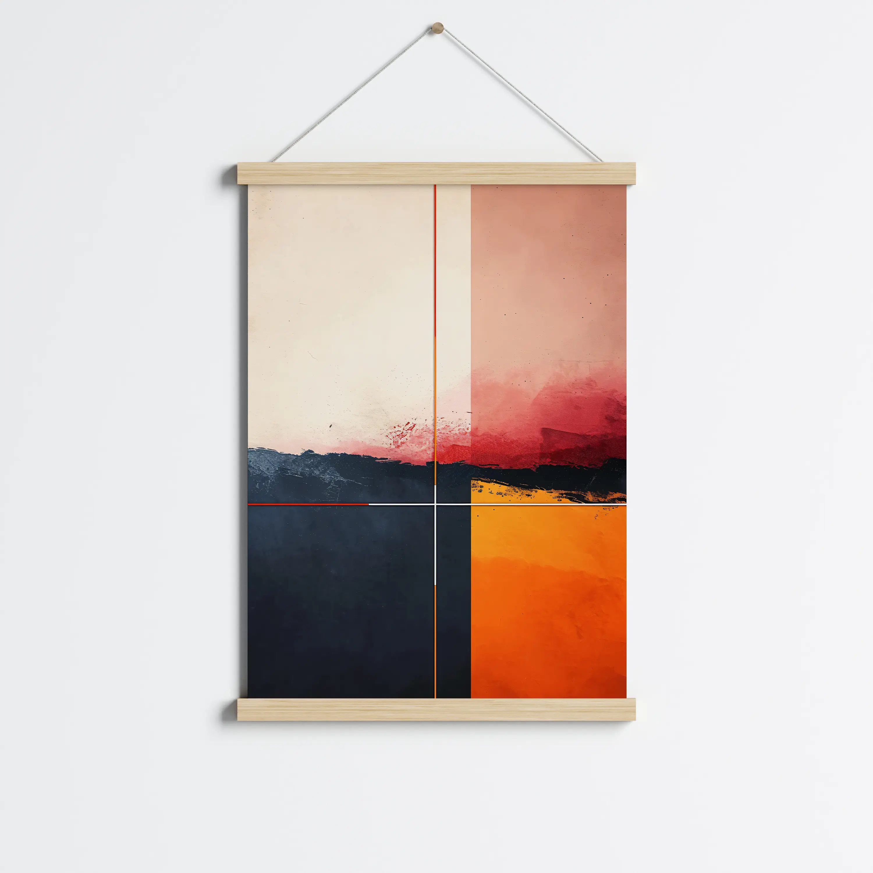 פוסטר לתליה | Abstract art orange tone