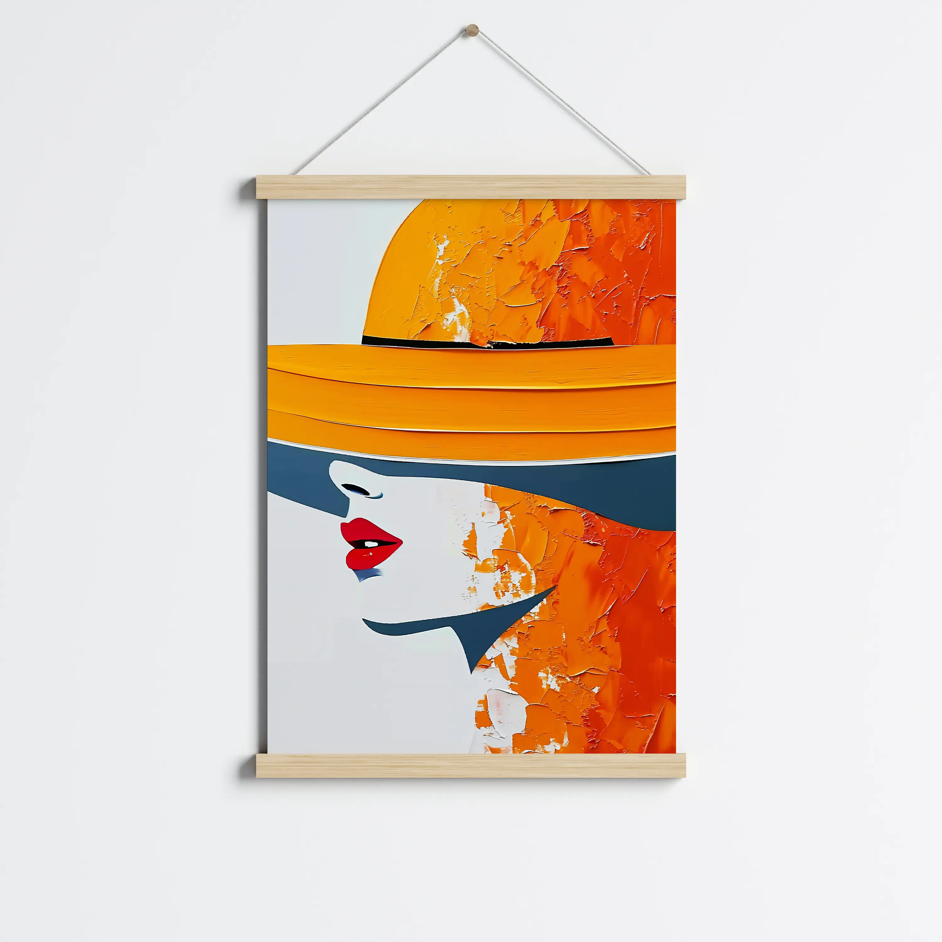 פוסטר לתליה | Abstract art red leaps