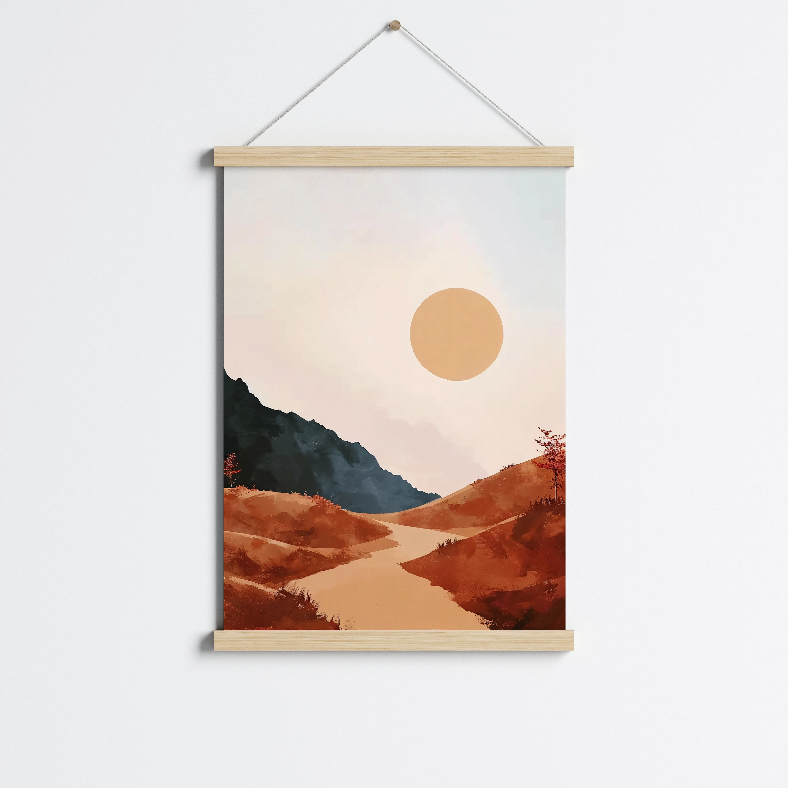 פוסטר לתליה | Abstract art sunset road