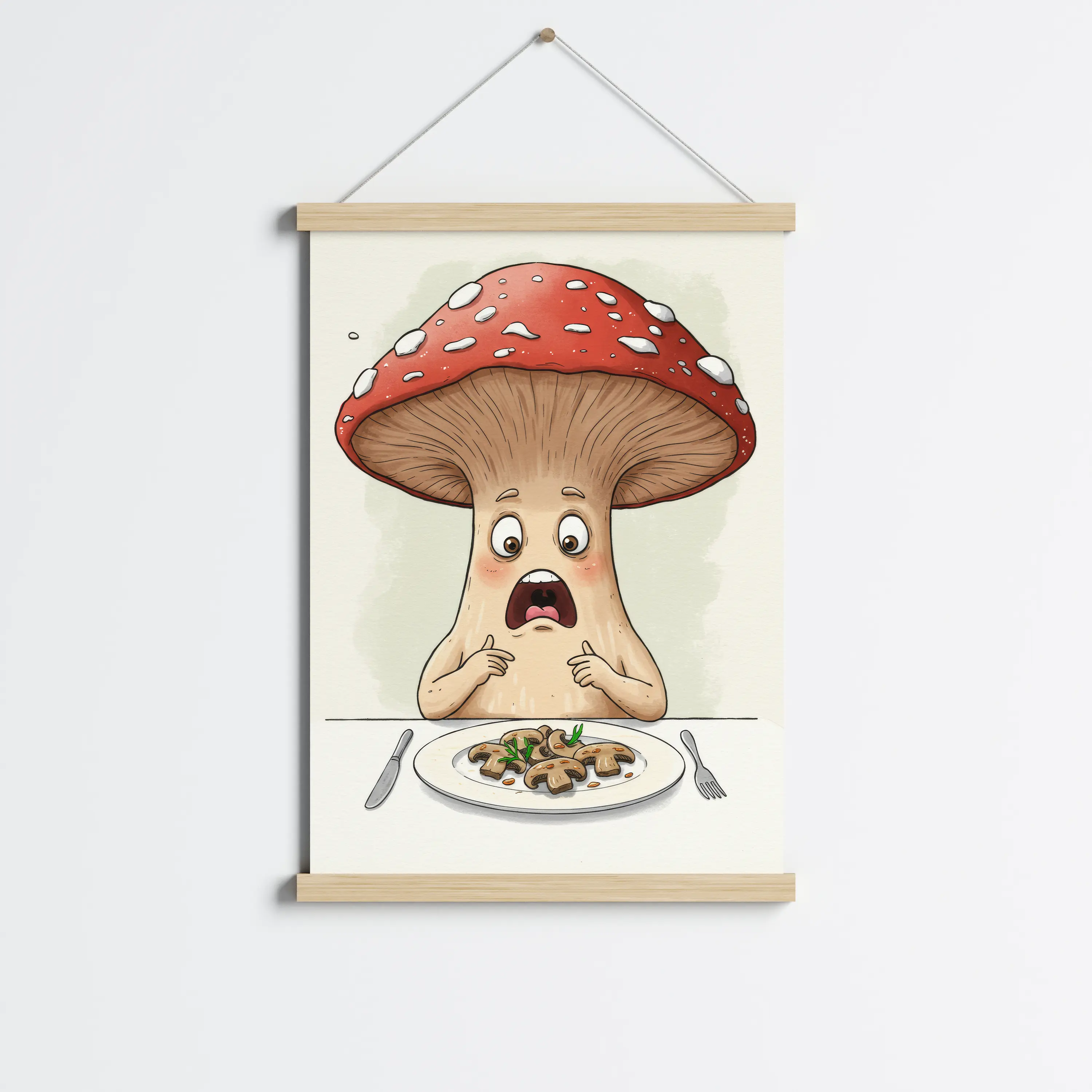 פוסטר לתליה | Shocked Mushroom
