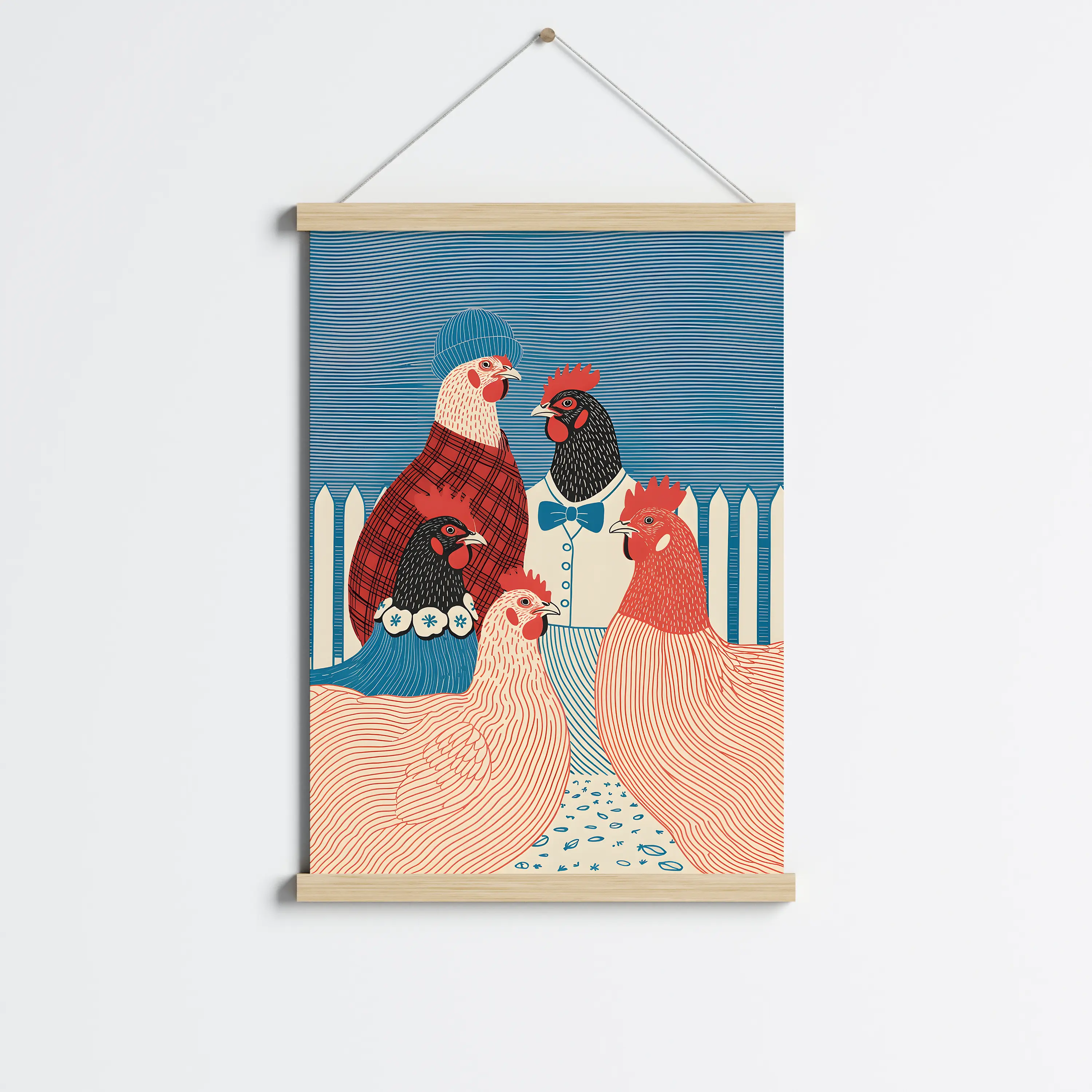 פוסטר לתליה | The Hipster Flock