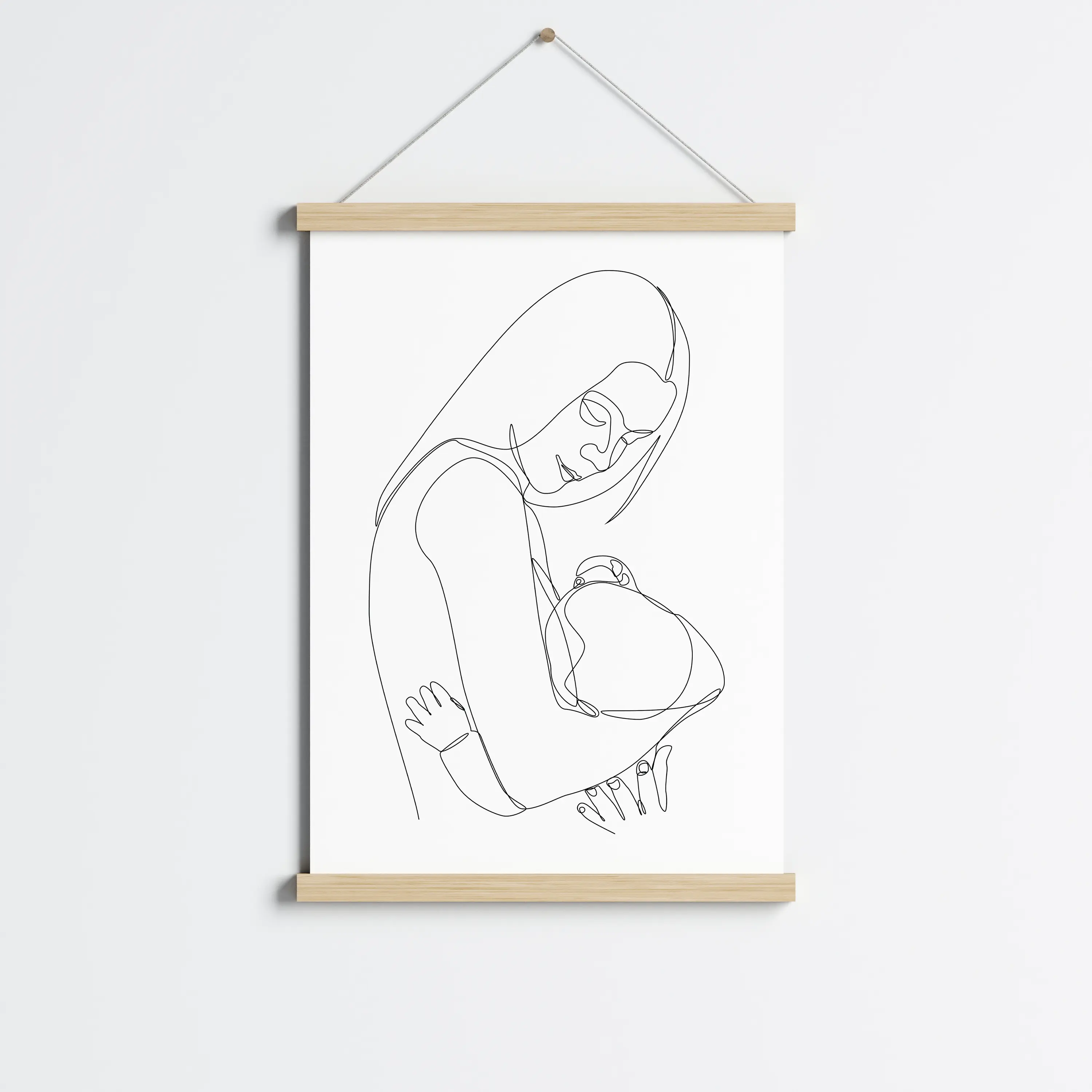 פוסטר לתליה | Mother’s Bond Line Art