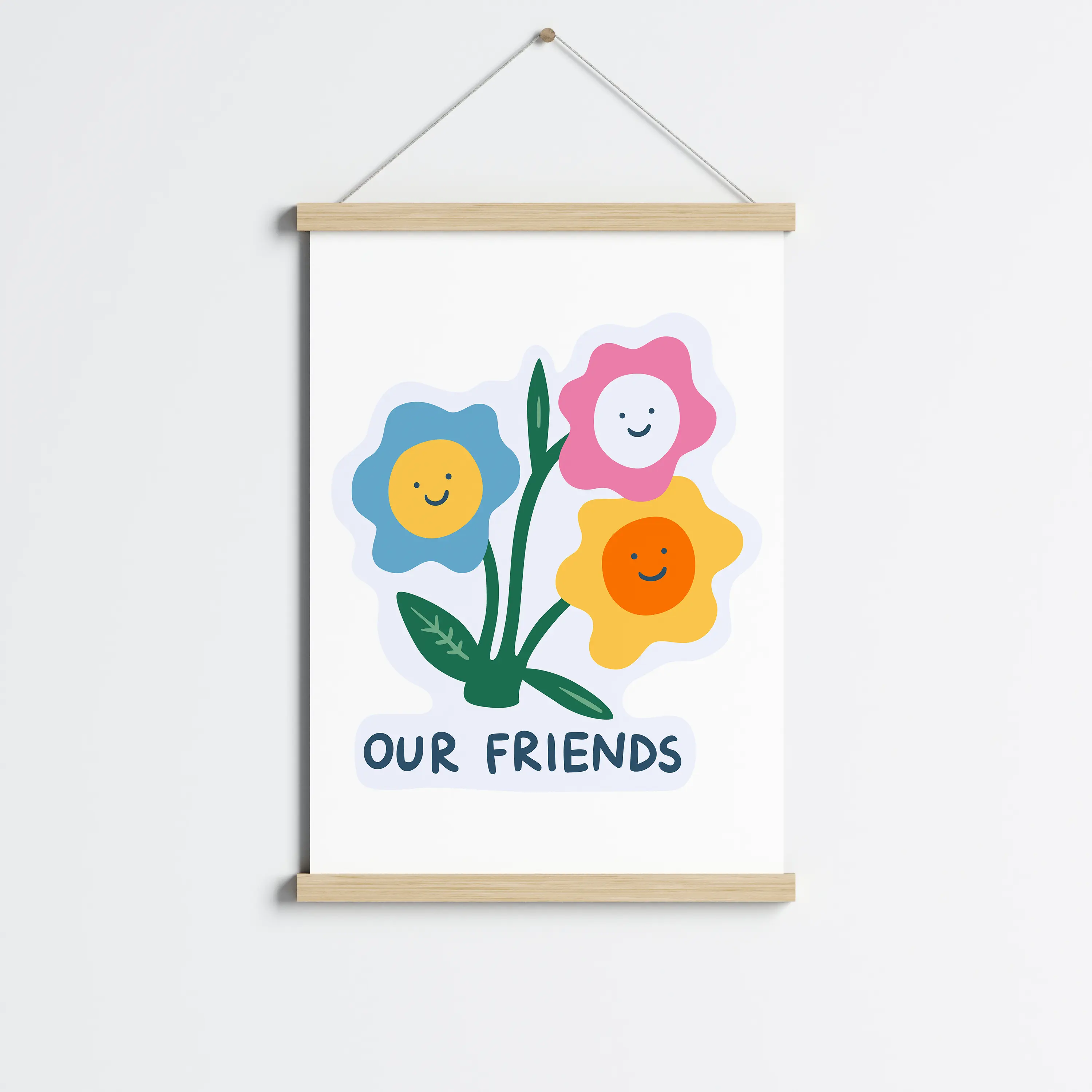 פוסטר לתליה | Happy Flowers